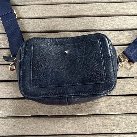 Funky Monkey Navy Blue Small Crossbody Bag Canvas Strap - Picture 2 of 8